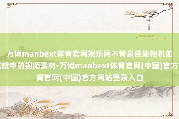 万博manbext体育官网娱乐网不管是佳能相机如故索尼录像成就中的视频素材-万博manbext体育官网(中国)官方网站登录入口